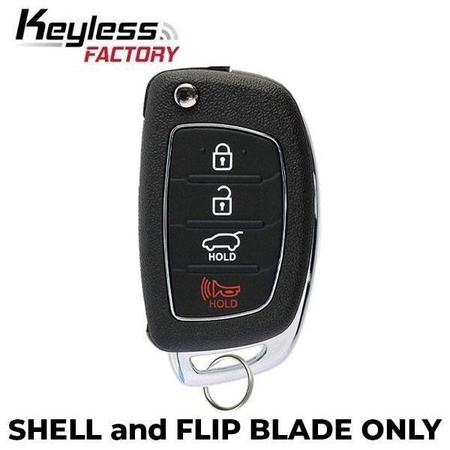 KEYLESSFACTORY Hyundai Santa Fe 2013-2016 4-Btn Remote Head SHELL (TQ8-RKE-3F04) ORS-HY-1406